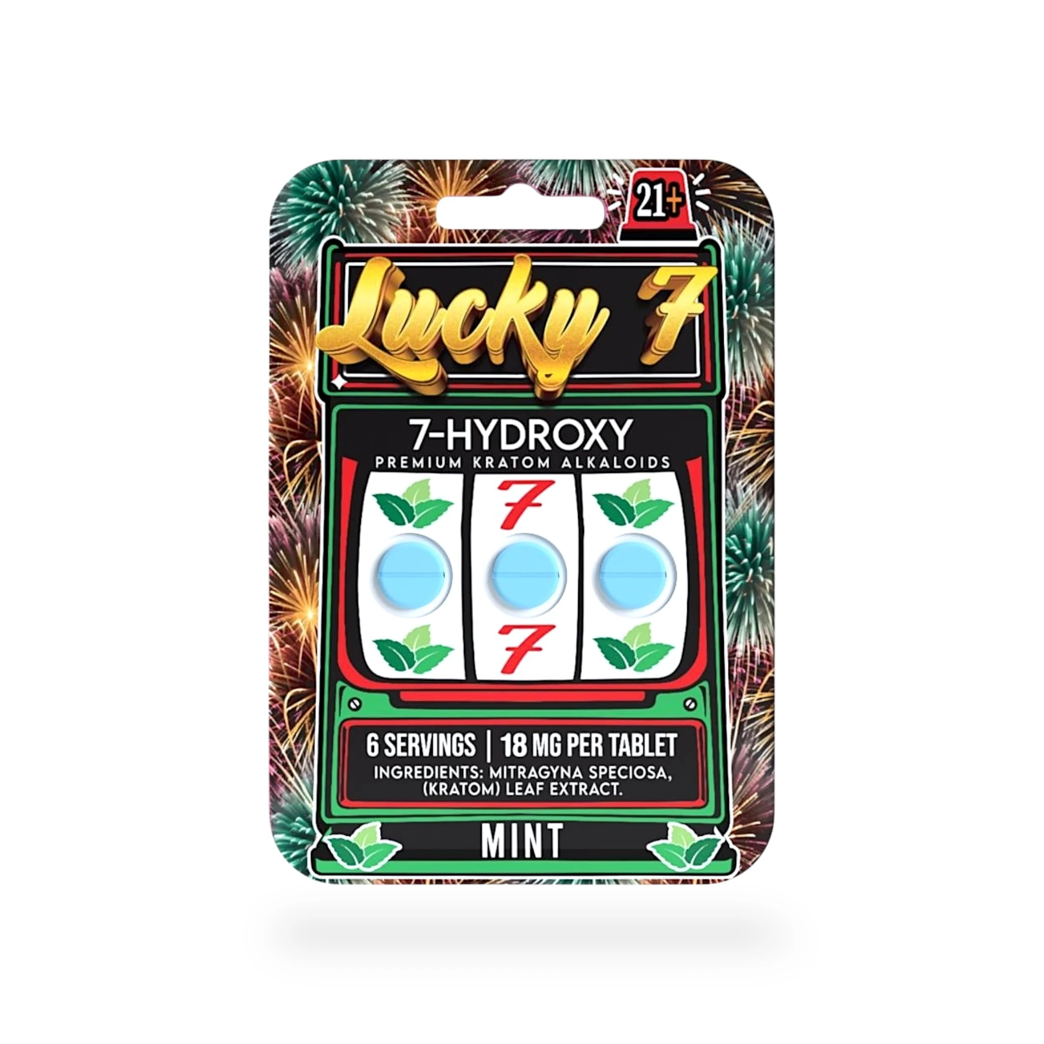 Lucky 7 7-OH Chewable Tablets Mint 18mg Per Tablet